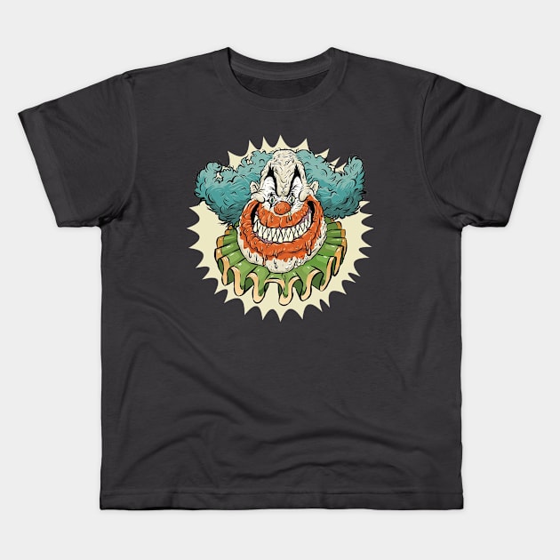 Scary Clown Kids T-Shirt by Elegantra